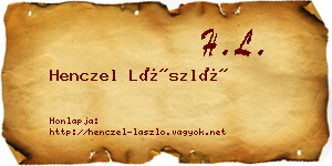 Henczel László névjegykártya